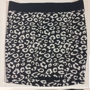 Cheetah print sequin skirt